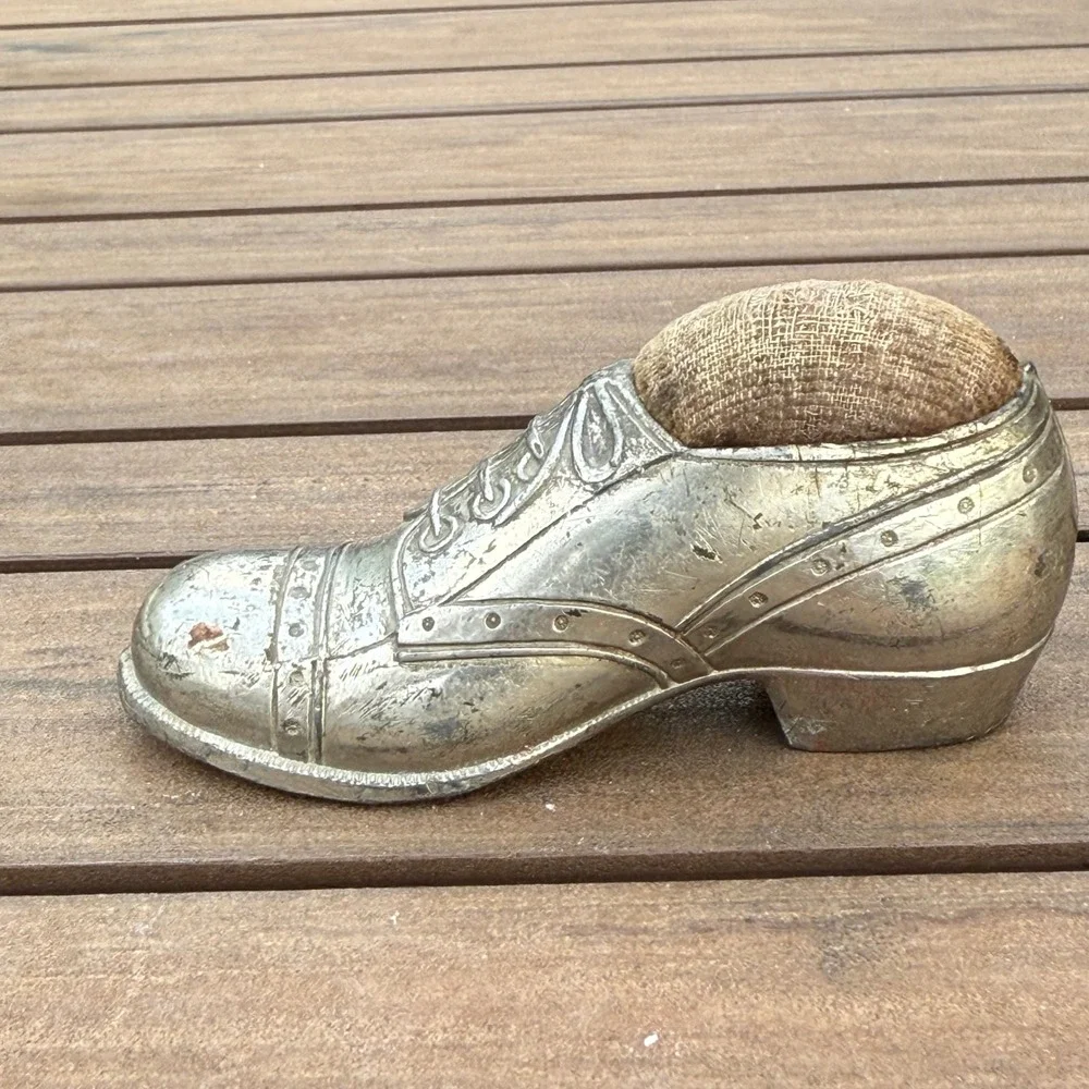 Vintage Shoe Pin Cushion Novelty Sewing Room Decor Made‎ in Japan